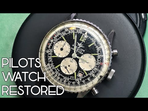 Restoration of a Vintage Breitling Navitimer Chronograph Wristwatch Ref 7806 Valjoux 7740