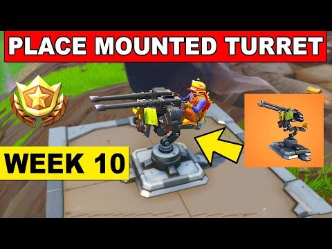 Place a Mounted Turret in different matches - Fortnite Week 10 Challenge (Where to find Turret)