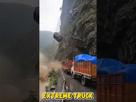 Tebing Runtuh Timpa Truck# #truck #extremetrucktest