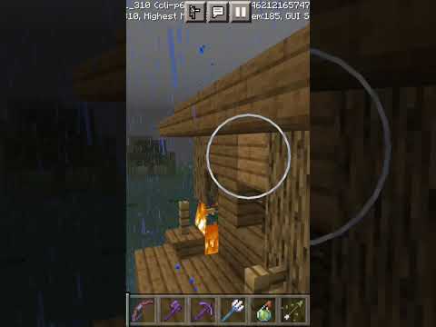 #witch house in #fire #emotional😨😭😭😱#minecraft