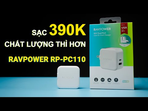 Sạc 2 cổng RAVPower RP-PC110 - Sạc nhanh hơn, thông minh hơn