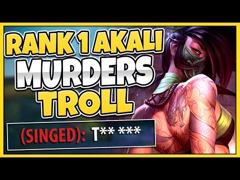 #1 AKALI WORLD VS. RANK 1 SINGED WORLD (HIGH-ELO 1V9 CARRY) - League of Legends