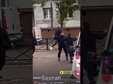 bagarre policier VS jeune 🤣🤦#bagarre#police#jeune#sevran#paris#reportagepolice#cité#street#snapchat
