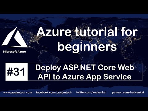How to deploy asp net core web api to azure app service