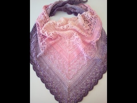 Crochet shawl pattern 1 (flowers shawl) making