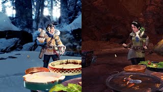 Monster Hunter World: Iceborne - Handler vs Serious Handler cooking feedback