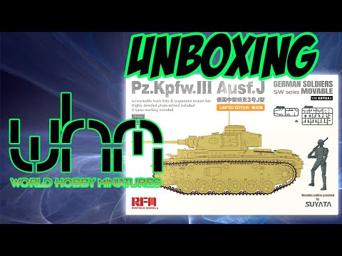 UNBOXING Rye Field Model RM-5070L Pz.Kpfw.III Ausf.J Limited Edition with Suyata Movable Soldier