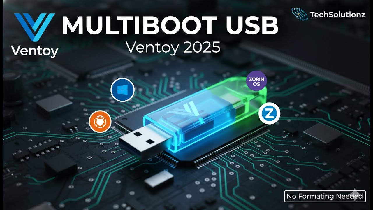 Ventoy Tutorial 2025 | Multi-Boot USB for Windows + Linux (No More Formatting!)