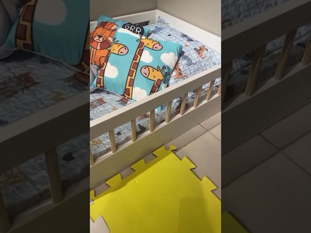 Cama Montessoriana Solteiro Affetto Aveiro Oak/Branco - Completa Móveis