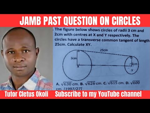 JAMB MATHEMATICS PAST QUESTION ON CIRCLES