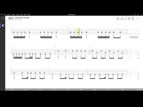 Temple Of The King ( Rainbow ) ,Tablatura e base Senza Basso - Backing bass track - NO BASS
