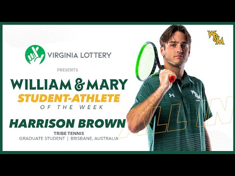 Virginia Lottery W&M Student-Athlete Of The Week -  Harrison Brown
