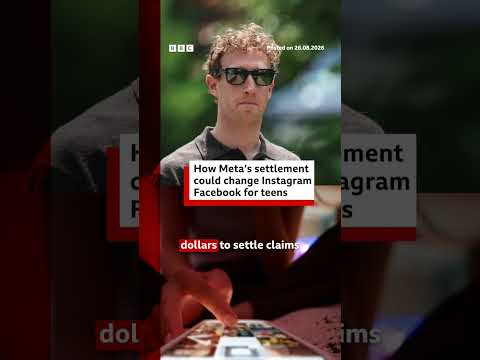 Meta has agreed to pay up to $18bn to settle claims that its platforms harmed children. #BBCNews