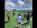 Throwing with Stephen Garcia. Throwing to Pro Wrs.