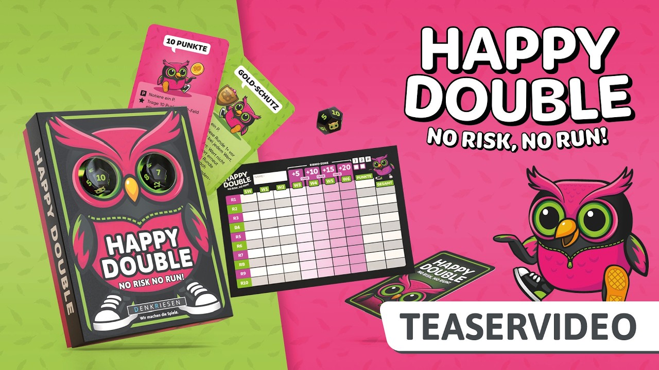 Denkriesen Familienspiel Happy Double – No Risk No Run! -DE-