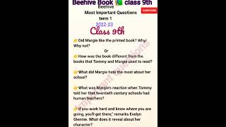 Class 9th Beehive Most Important Questions Term 1 mid term revision #beehive #shorts #video