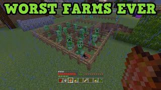 Minecraft - 5 AWFUL Impractical Farms (Worst Farms)