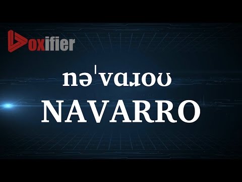 How to Pronunce Navarro in English - Voxifier.com