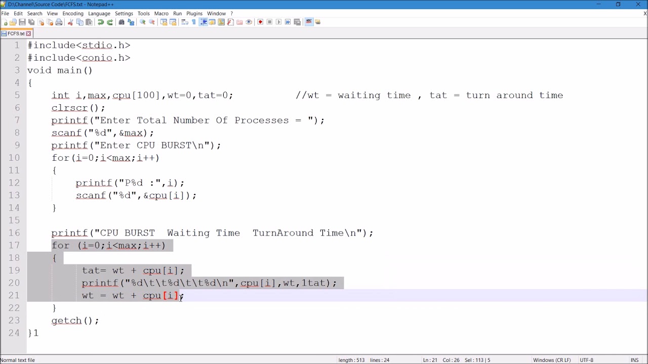 FCFS with same arrival time//CPU scheduling//Operating System