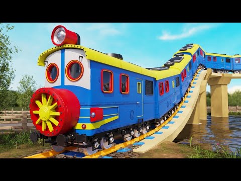 🛑  Lego Train Accidently Bogie Split cartoon - Lego City Movies - Choo choo train kids videos