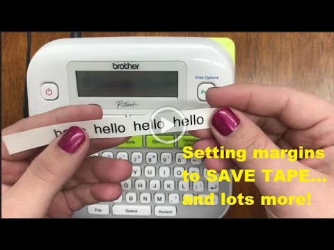 Brother PTD210 - Inserção de fitas, configuração de margens, divisão do verso, impressão espelhada, impressão em cadeia e muito mais!