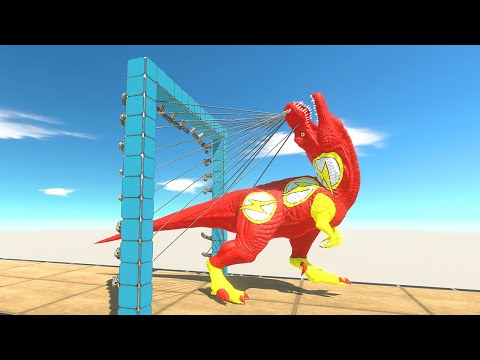 Which Dinosaur is Stronger Flash T-rex or Brachiosaurus Captain - Animal Revolt Battle Simulator