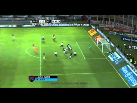 Gol de Caruzzo. San Lorenzo 1 - Vélez 0. Fecha11. Primera División 2015. FPT.