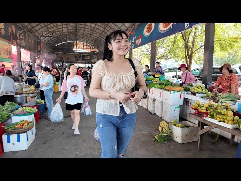 Best CAMBODIAN Street Food in Countryside 2026 - Walking Tour Explore Kien Svay Krao Resort Market