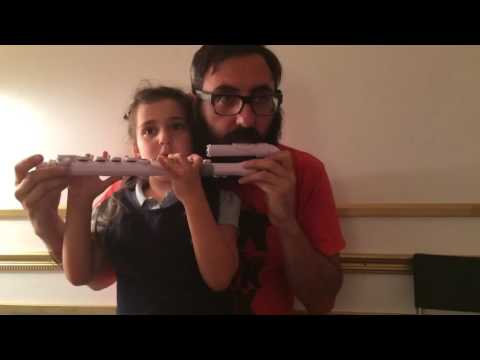 Suzuki Flute Father Daughter Hot Cross Buns!