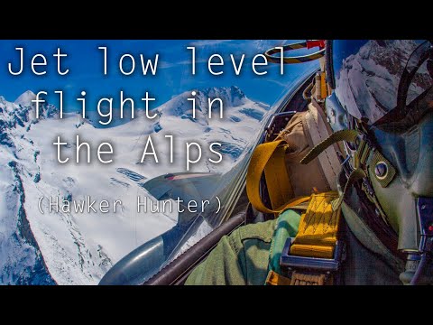 Hawker Hunter over the Alps (low level flight)
