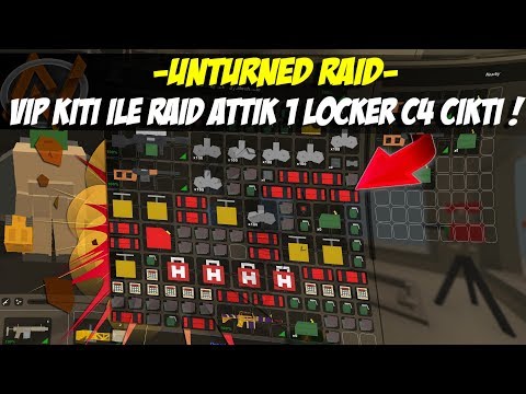 1 LOCKER DOLUSU C4 ÇIKTI! (VİP KİTİ İLE BASE RAİDLEDİK) !! UNTURNED RAİD #85