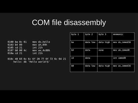x86 assembly language for MS-DOS: Hello, world