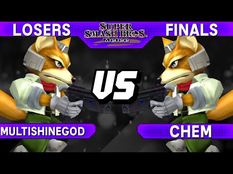Smash Melee - MultiShineGod (Fox) vs Chem (Fox) - S@LT 206 Losers Finals