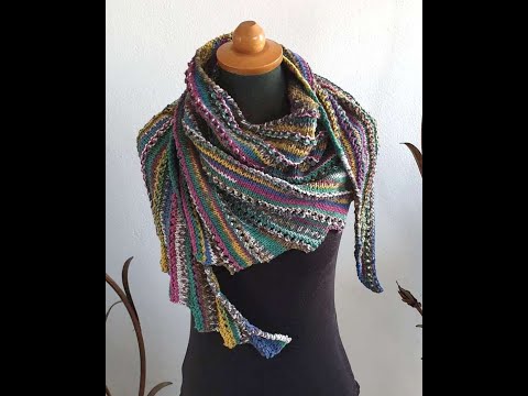 Shawl No. 43 * Knitted shawl in dragon style *