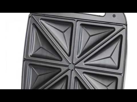 Sumuštinių keptuvas Camry | Sumuštinių keptuvė XL | CR 3023 | 1500 W | Lentelių skaičius 1 | Kepinių skaičius 4 | Juodas video