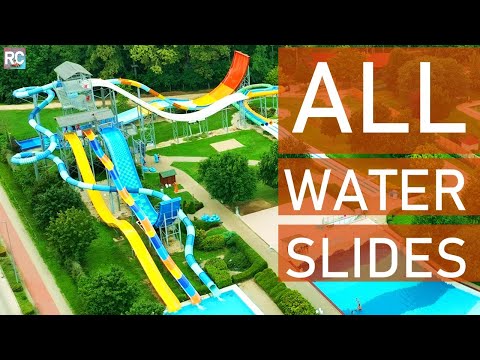 Riesiger Indoor & Outdoor Wasserpark in Ungarn | Alle Rutschen im sárvárfürdő | 4K POV