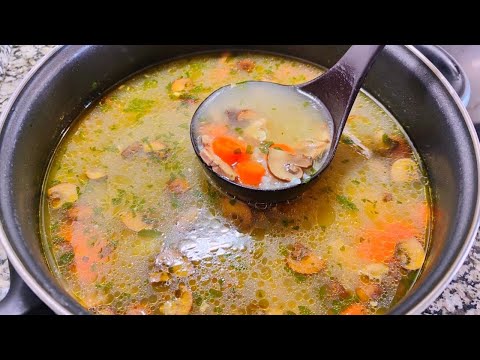 Sopa de Pollo y Champiñones ¡Receta para cada día!
