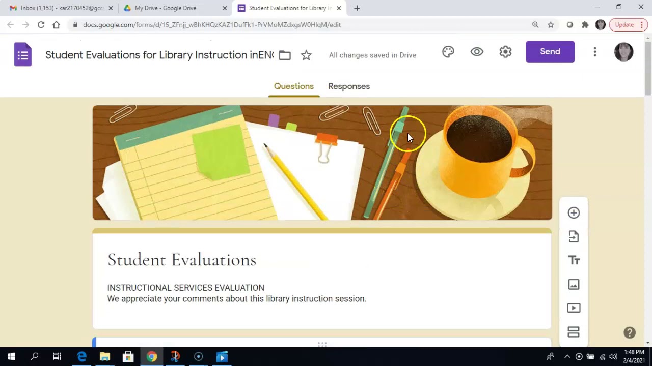 Student Evaluation Form Instructions