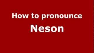 How to pronounce Neson