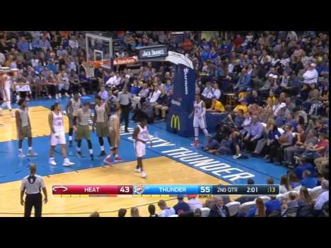 Hassan Whiteside blocks Russell Westbrook - Heat @ Thunder 11/7/2016