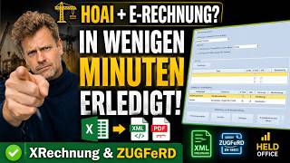 HOAI + Excel + E-Rechnung? In wenigen Minuten erledigt!