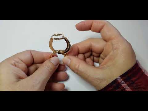 14K Gold 4 Band Puzzle Ring 4RG