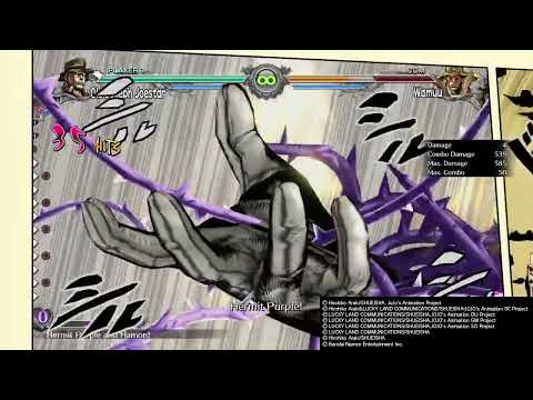 JoJo All Star Battle R Old Joseph Joestar 743 DMG combo 74% combo