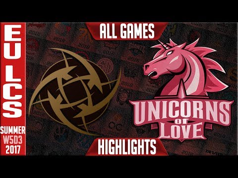 NIP vs UOL Highlights ALL GAMES | EU LCS Week 5 Summer 2017 | Ninjas In Pyjamas vs Unicorns of Love