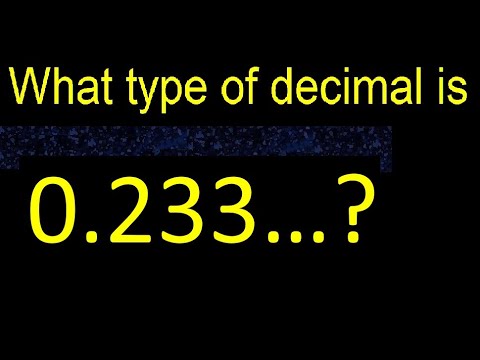 0.233… , what type of decimal is it 0,233…