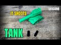 ORIGAMI SHOOTING TANK EASY ORIGAMI WORLD TUTORIAL DIY PAPER TANK THAT REALLY SHOOTS