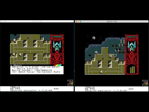 ZEsarUX emulator - Spectrum Next Layer 2 scroll fixed