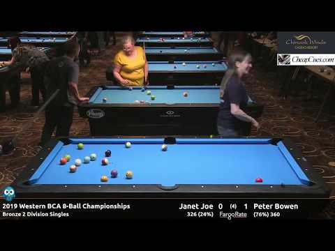 Janet Joe vs Peter Bowen - Bronze 2 Singles - 2019 Western BCA 8-Ball Championship