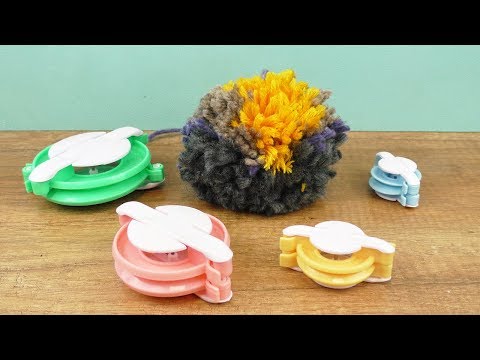 Pompom Maker Review | Best Method for Hat Pompoms?! Set of 4 Sizes | Winter DIY