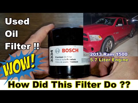 Bosch Premium Oil Filter 3334 Cut Open, Used Bosch Oil Filter Cut Open